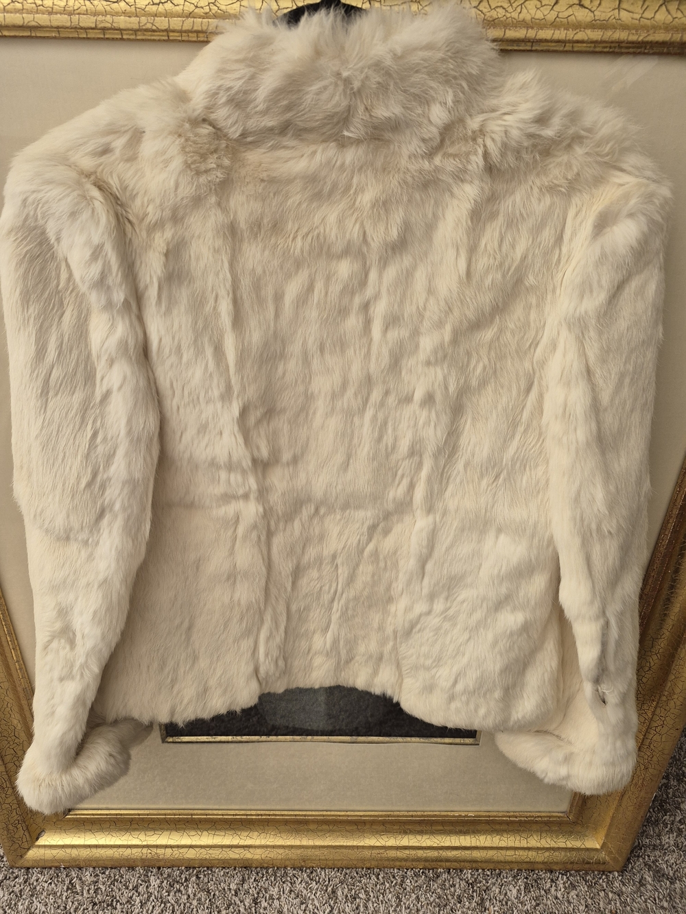 💕VTG Ivory Rabbit Fur Jacket💕 - Picture 5 of 11